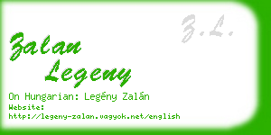 zalan legeny business card